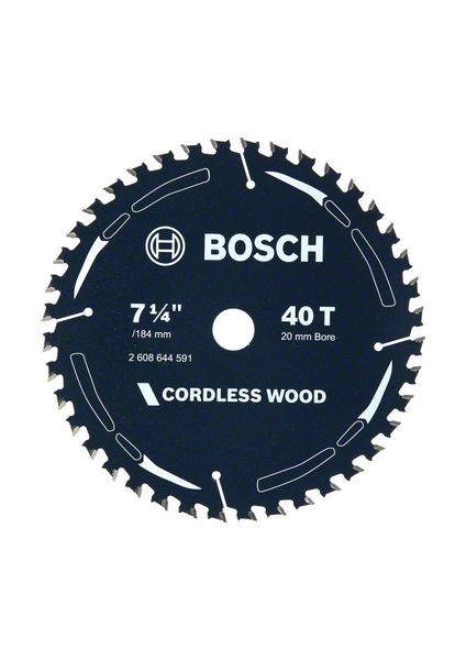 BOSCH THIN WOOD SAW BLADE 7-1/4'' X 20/16 X 40 TEETH 